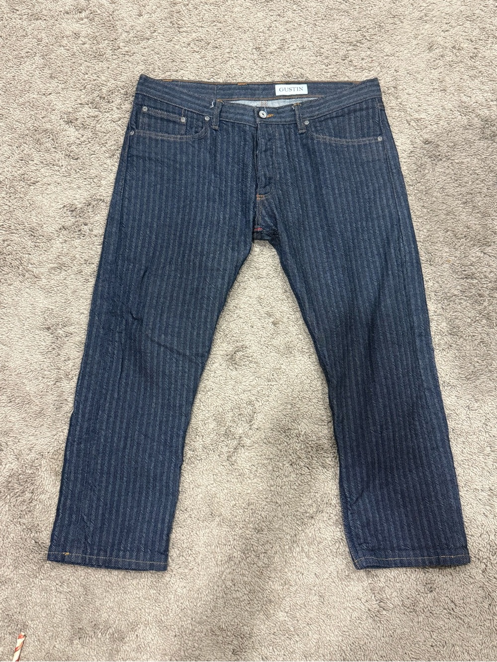 Gustin Men’s herringbone pattern jeans